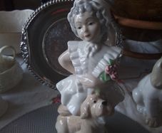 Tengra Girl with a Dog & Roses