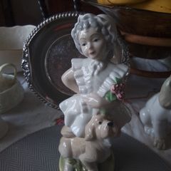 Tengra Girl with a Dog & Roses