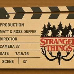 Stranger Things display scene clap board
