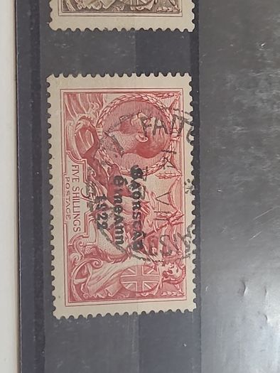 Rare 1927-28 Saorstat 3 line overprints  - wide setting