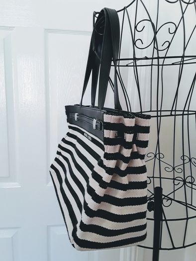 Armani Jeans Nautical Striped Tote Bag