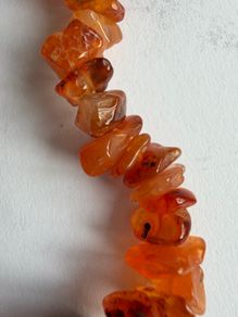 Pair of 2 Matching Natural Amber Chip Necklaces with 925 Sterling Silver Clasps
