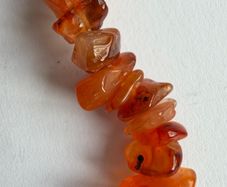 Pair of 2 Matching Natural Amber Chip Necklaces with 925 Sterling Silver Clasps