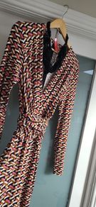 Diane Von Furstenberg 100% Silk Jumpsuit Sz 10USA (Fit 14-16UK) - Rrp 395 (New)