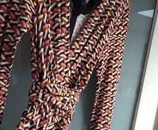 Diane Von Furstenberg 100% Silk Jumpsuit Sz 10USA (Fit 14-16UK) - Rrp 395 (New)