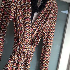 Diane Von Furstenberg 100% Silk Jumpsuit Sz 10USA (Fit 14-16UK) - Rrp 395 (New)