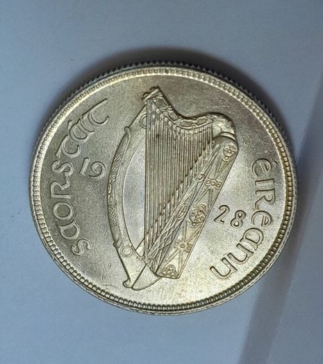 1928 Ireland Silver 2 Shilling high grade coin