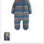 Frugi rainbow cosy ted snuggle pram suits for twins Image 2