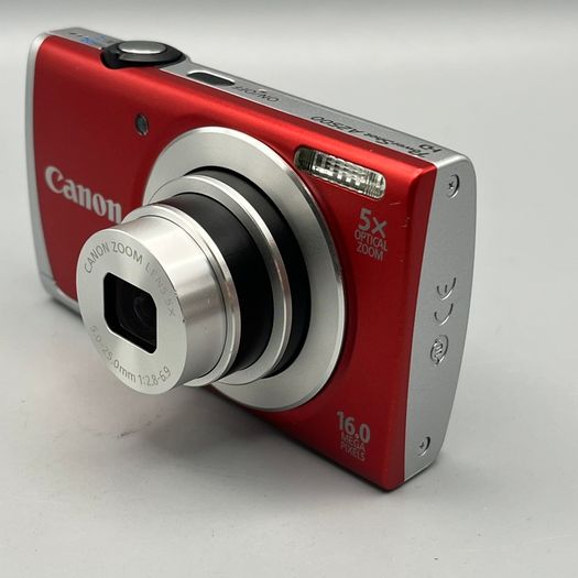 Canon PowerShot A2500 16MP Digital Camera Red - Full Kit