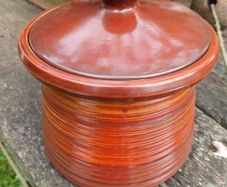 Crown Devon lidded pot