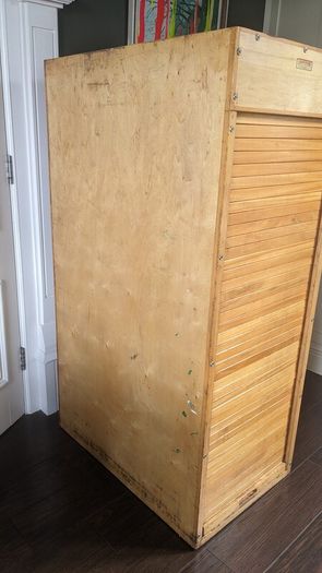 Tambour door baker cabinets from Ormeau Road Bakery
