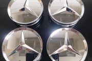 Chrome Mercedes centre caps - FREE POST