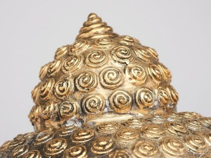 Buddha Head (25cm) - Polished Bronze