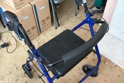 4-Wheel Rollator Walker with Padded Seat, Backrest &amp; Storage Bag