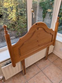 Free antique pine single headboard