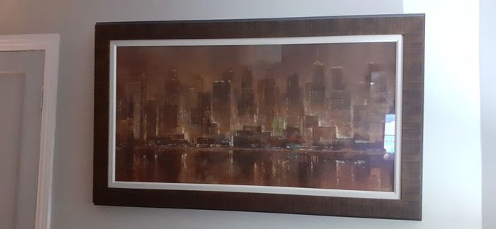 Beautiful  picture in lovely frame  141cm x82cm          Very heavy