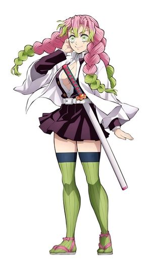 Kanroji Mitsuri Cosplay Clothes + Shoes + Sword XXL/43