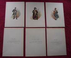 3 X Chromolithographs from The Characters of Dickens by "Kyd" - Raphael Tuck & Sons - London 1889