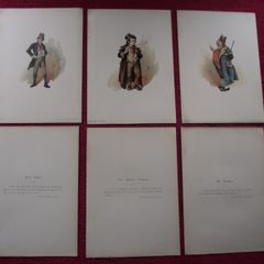 3 X Chromolithographs from The Characters of Dickens by "Kyd" - Raphael Tuck & Sons - London 1889