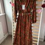 dress Bnwt wrap effect midi dress JS Millennium dress khaki & orange animal print Image 3