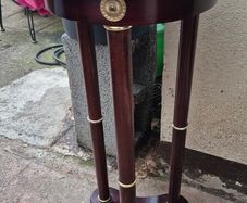 Vintage Pedestal Plant stand Marble top