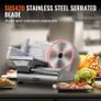 New Meat Slicer, 180W Electric Deli Food Slicer with 19.1 cm SUS420 Stainless Steel Blade and Blade Guard, 0 - 1.5 cm Adjustable Thickness for Home Use, Easy to Clean, Cut Meat, Bread, Ham and Cheese Image 6