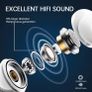 Renimer BK11 Wireless Bluetooth 5.3 In-Ear Headphones with 4 ENC Mics, Noise Cancelling Earbuds with LED Indicator, Wireless Headphones 40H Deep Bass, IP7 Waterproof, USB-C, White Image 3