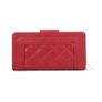 New Stylish Red - Quilted Metail Detail Trim Purse Image 3