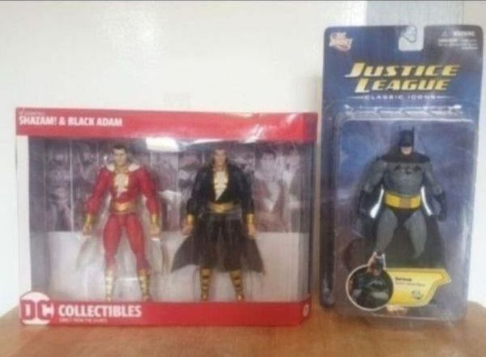 DC Direct Shazam and Black Adam And X1 Batman Justice league icons
