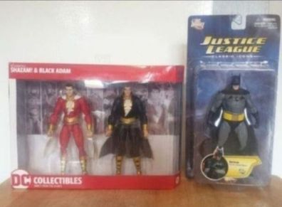 DC Direct Shazam and Black Adam And X1 Batman Justice league icons