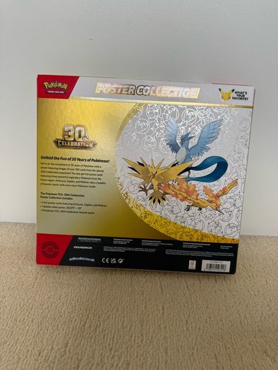 Pokemon TCG 30TH Anniversary Poster Collection Sealed 3 Promo Cards
