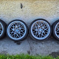 R19 5x120 BMW 666M staggered alloy wheels with tyres