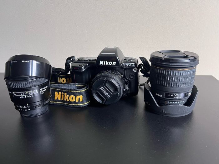 Nikon F90X 35mm Film Camera Kit 24mm, 50mm, 85mm