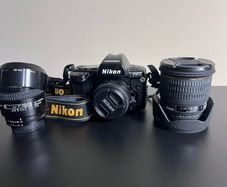 Nikon F90X 35mm Film Camera Kit 24mm, 50mm, 85mm