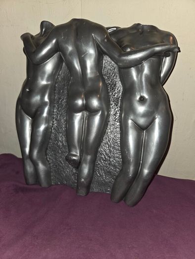 Art Deco Style Heavy "Three Graces" Wall Hanging