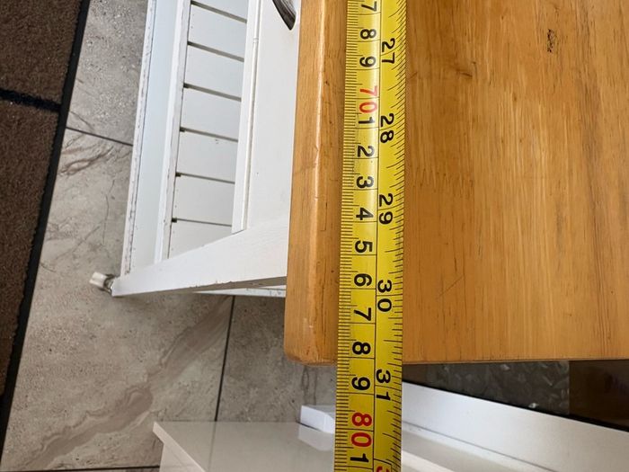 White wooden Kitchen island / utility trolley
