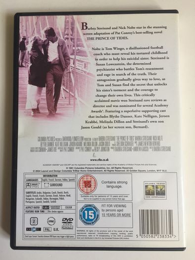The Prince Of Tides [1991] Barbra Stresand & Nick Nolte [Movie DVD]