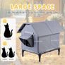 Outdoor Cat House Waterproof, Oxford Cloth Elevated Cat Shelter, Feral Cat Shelter, Insulated Pet Tent for Multiple Cats & Dogs, 18x13x15in (Standard Model) Image 6