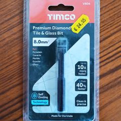 TIMCO premium diamond tile & glass bit size 8.0mm  model: VBD8
