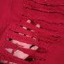 Boohoo Red Distressed Ripped Long Sleeve Denim Jacket 10UK/38EU Image 8