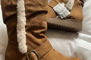 New Tan  Fur Lined Ankle Boots