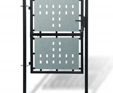 Black Single Door Fence Gate 100 x 250 cm