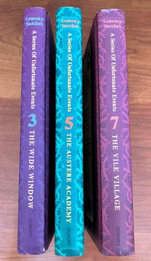 A Series Of Unfortunate Events, Books 3,5&7 by Lemony Snicket
