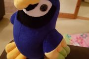 Tenerife blue parrot soft toy