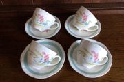 Alfred Meakin 1950s Harvest Bouquet 4 Cups and Saucers