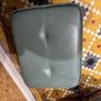Genuine Vintage Mid-Century Leather Recliner & Footstool Image 7