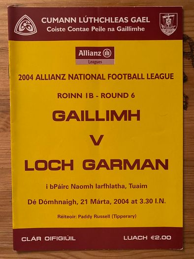2004 Galway v Wexford - Allianz GAA National Football League Programme