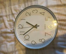 Silver Quartz clock