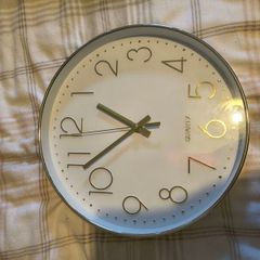 Silver Quartz clock