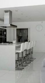 Five cream kitchen bar stools